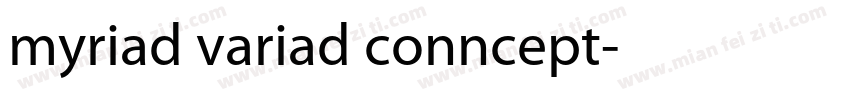 myriad variad conncept字体转换